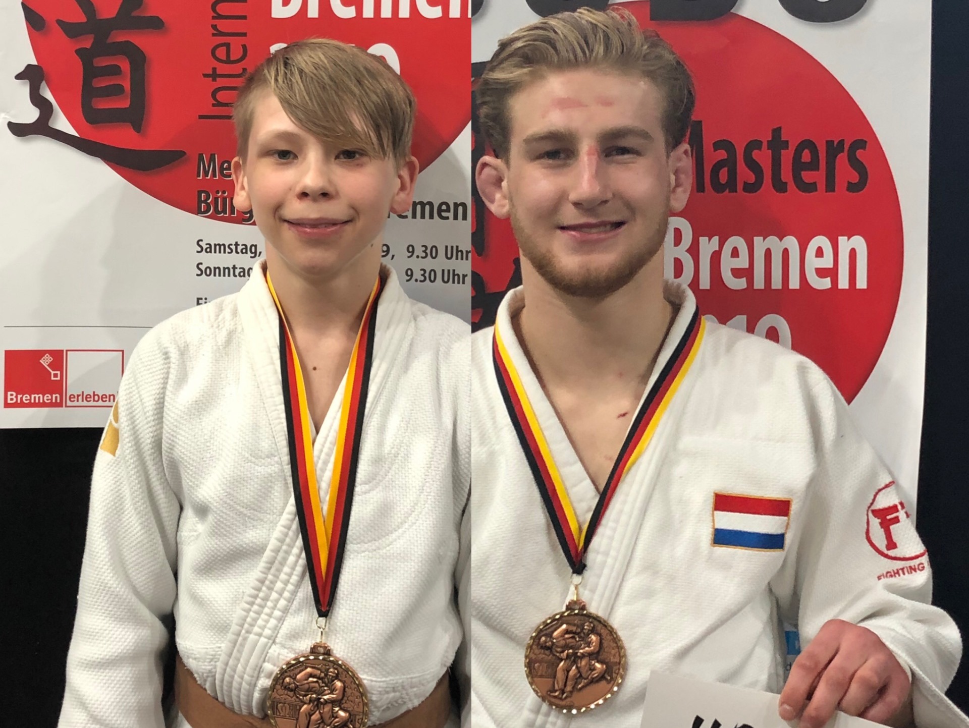 TWEE MEDAILLES OP BREMEN MASTERS