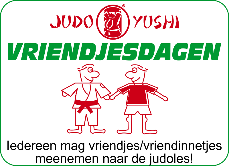 Vriendjesdagen Judo Yushi; neem een vriendje/vriendinnetje mee naar de judoles